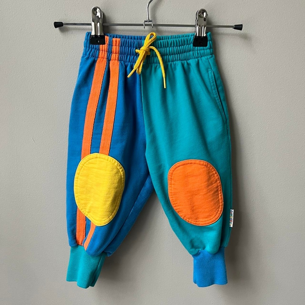 Vintage Gymboree Sweatpants Infant Size 6-12 Months Rainbow Tag 90s Retro Blue